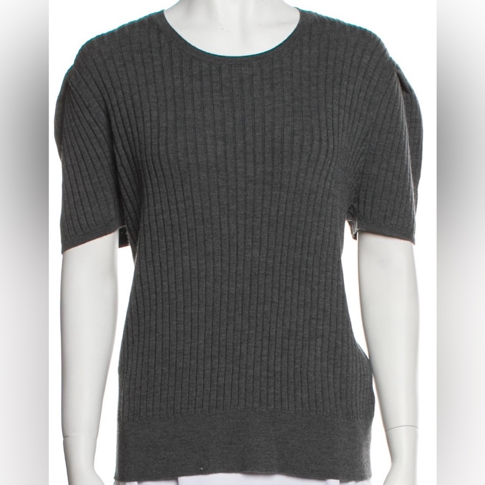 Polo by Ralph Lauren Charcoal Ribbed Knit Top NEW!